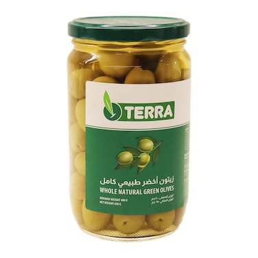 زيتون أخضر كامل تيرا - 650 جرام