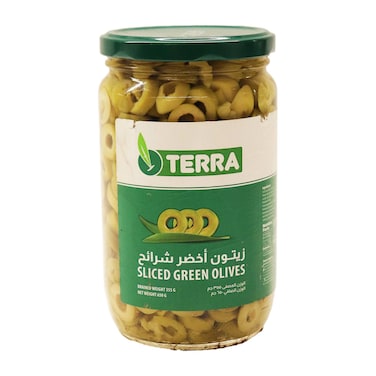 Terra Sliced Green Olives - 650 gram