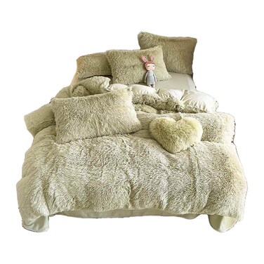 FAT-COMFORTER FUR 220*240 L-BEIGE