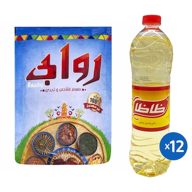 زيت خليط ظاظا 700 مل - 12 زجاجة + كيس سمن روابي - 350 جرام