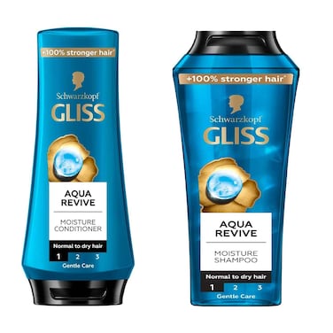 شامبو جليس أكوا ريفايف 400 مل + بلسم جليس أكوا ريفايف 360 مل