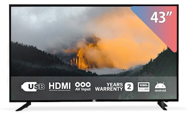 تليفزيون ELC 43 بوصة كامل الدقة سمارت بريسيفر مدمج - 43V6S
