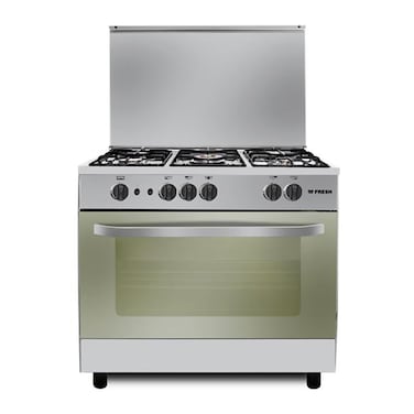 بوتاجاز غاز فريش ستار 90 سم 5 شعلة - فضي - 21757