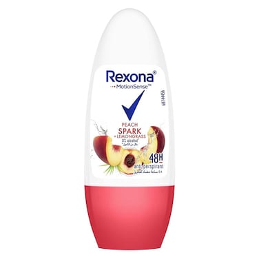 مزيل عرق ريكسونا رول أون للنساء برائحة الخوخ والليمون - 50 مل