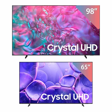 Samsung 98-inch Crystal 4K UHD Smart TV - DU9000 + 65-inch Crystal 4K UHD Smart TV - 65U8000F
