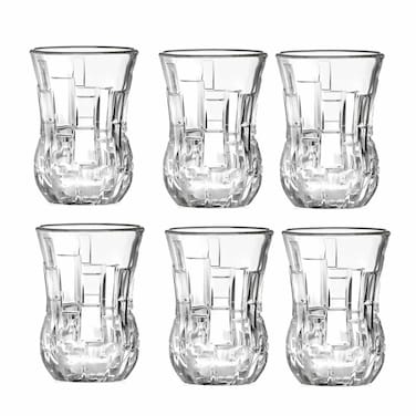 طقم أكواب زجاج ار سي ار اتنا - 140 مل - 6 قطع