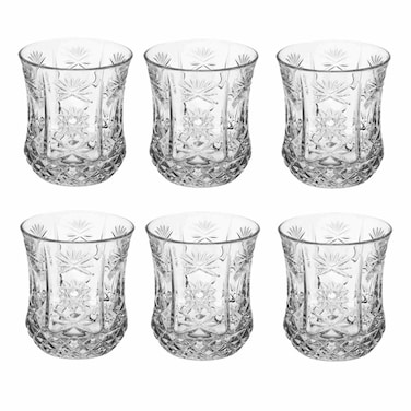 طقم أكواب آر سي آر امبيرو زجاجية - 220 مل - 6 قطع