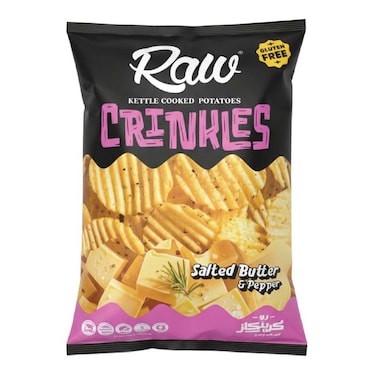 رقائق بطاطس رو كرينكلز بطعم الزبدة والفلفل الأسود - 70 جم
