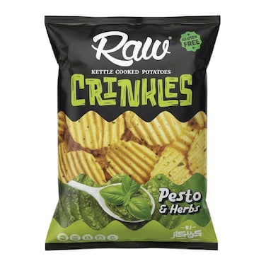 Raw Crinkles Pesto and Herbs Potatoes Chips - 70gm