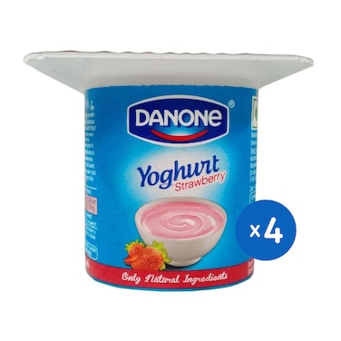 Danone Strawberry Yogurt - 100 gm - 4 Count
