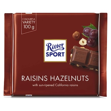 شوكولاتة الحليب ريتر سبورت بالزبيب والبندق - 100 جرام