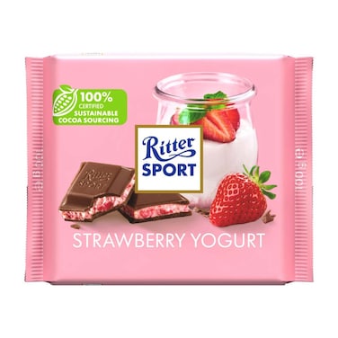 شوكولاتة الحليب ريتر سبورت بالزبادي والفراولة - 100 جرام
