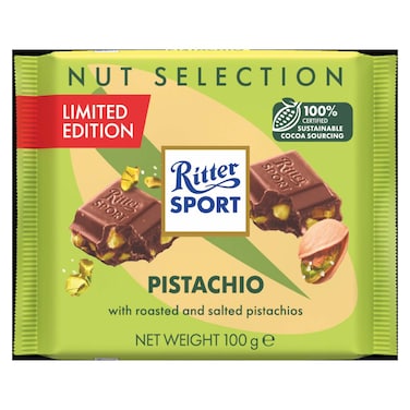 شوكولاتة الحليب ريتر سبورت بالفستق المحمص والمملح - 100 جرام