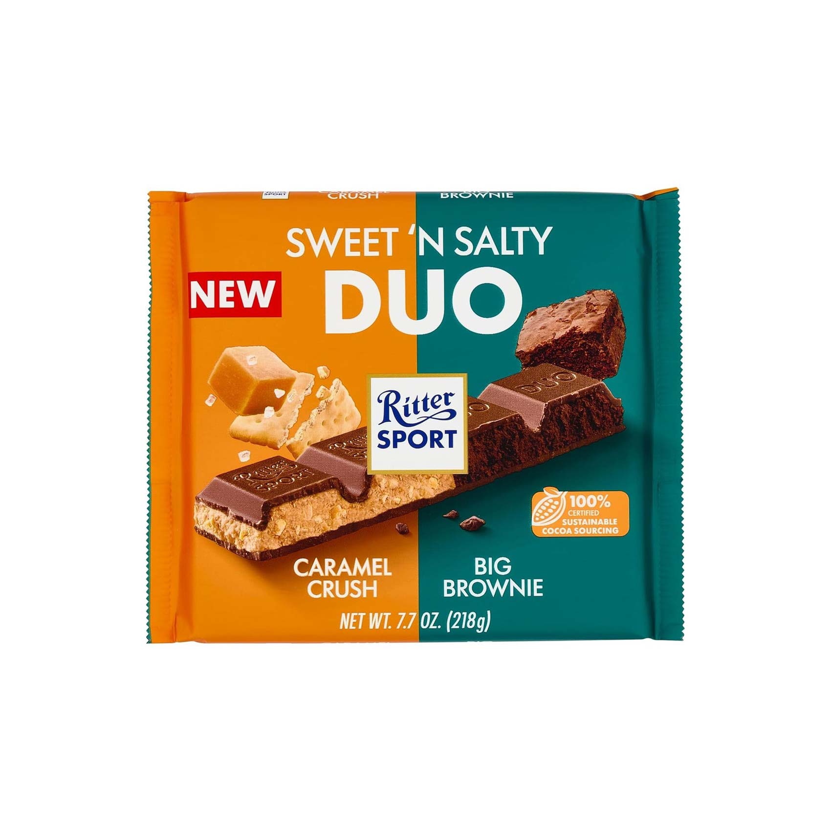 Buy Ritter Sport Sweet N Salty Duo Caramel and Brownie Chocolate - 218 ...