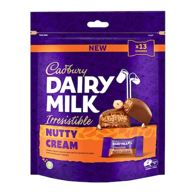 شوكولاتة كادبوري ديري ميلك بكريمة البندق - 136.5 جم - 13 قطعة شوكولاتة