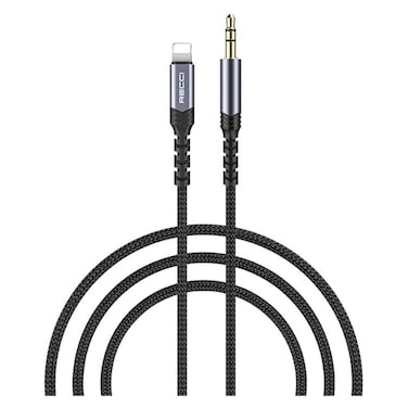 كابل صوت ريتشي من لايتنينج إلى AUX مقاس 3.5 مم 120 سم - أسود - RDS-A26