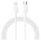كابل شحن ونقل بيانات ريتشي من USB-C إلى لايتنينج 1 متر 27 واط - أبيض - RTC-N26CL