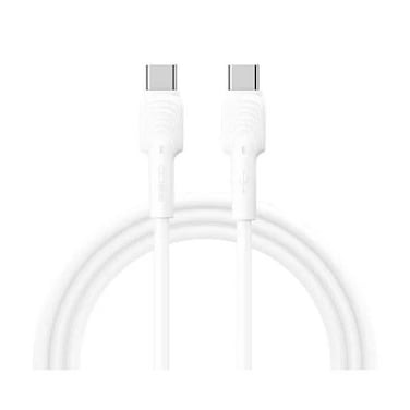 كابل شحن ونقل بيانات ريتشي من تايب سي إلى تايب سي 1 متر 60 واط - أبيض - RTC-N26CC