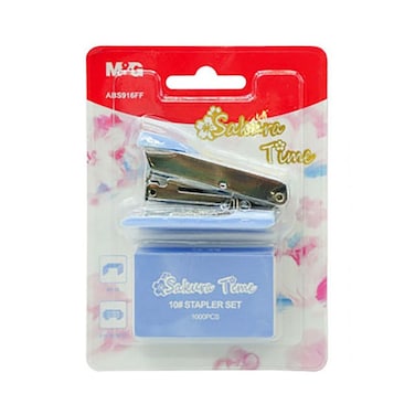 دباسة صغيرة إم آند جي مع 1000 دبوس - ألوان متنوعة - ABS916FF