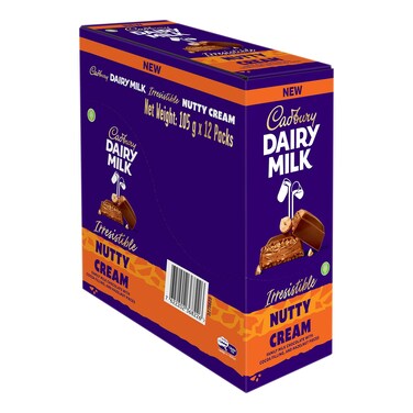 شوكولاتة كادبوري ديري ميلك بكريمة البندق - 105 جم - 12 قطعة