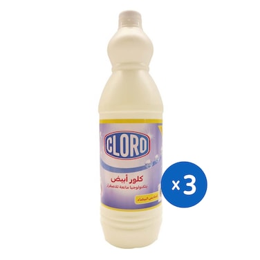 Cloro Liquid Bleach - 1 Liter - 3 Pieces