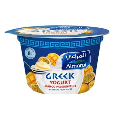المراعي زبادي يوناني بالمانجو والباشن فروت - 170 جرام