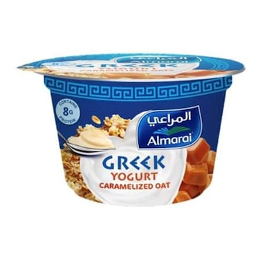 زبادي يوناني المراعي بالشوفان والكراميل - 170 جرام