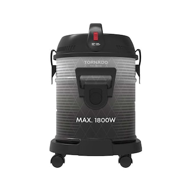 TORNADO Pail Can Vacuum Cleaner 1800 Watt Black TVC-1800B
