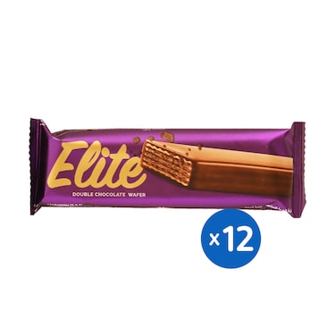 ويفر ايليت دابل شوكولاتة - 35 جرام - 12 قطعة