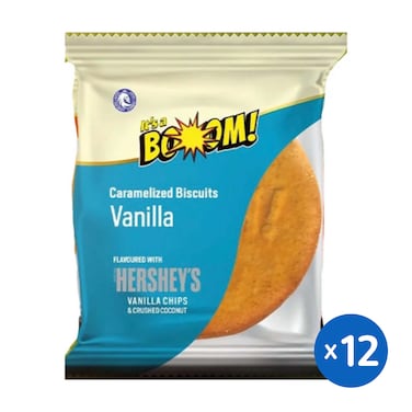 Its A Boom Hersheys Biscuits with Vanilla Chips - 20gm - 12 Pieces