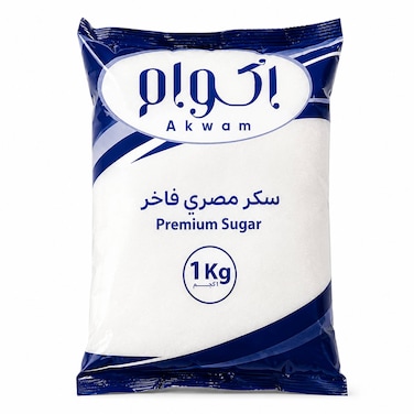 سكر أبيض اكوام - 1 كجم