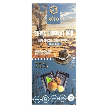 Zero Stevia Dark Chocolate ً with Hazelnut - 85 gm