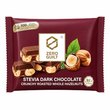 Zero Stevia Dark Chocolate ً with Hazelnut - 85 gm