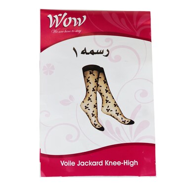 WOW SOCKS VOILE JACQUARD BLACK 1