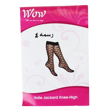 WOW SOCKS VOILE JACQUARD BLACK 4