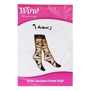 WOW SOCKS VOILE JACQUARD BLACK 6