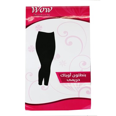 WOW TIGHTS STRETCH FOOTLESS BLK 2XL
