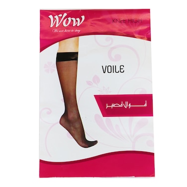 WOW KNEEHIGH VOILE BLACK 203