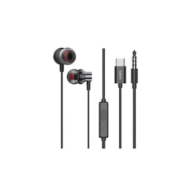 سماعة أذن لانيكس سلكية معدنية تايب سي - اسود - LE17