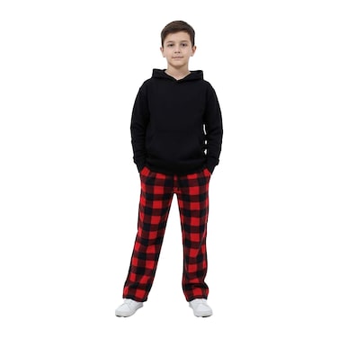 KIDS CHECK PANT RED-GIZ OFFERS