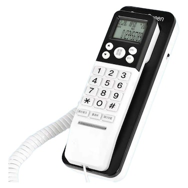 El Adl Tec Wired Desk Phone with Caller ID - White - 108BE