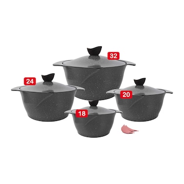 طقم حلل ماستر جرانيت - 10 قطع