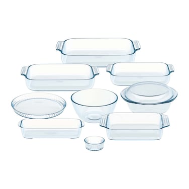 بايركس مجموعة اطباق فرن زجاجية - 10 قطعة
