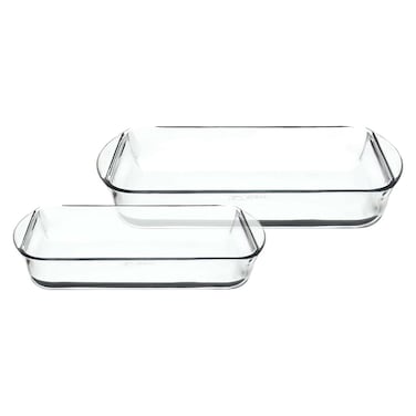 Pyrex Rectangle Oven Tray Set - 40cm + 35cm - 2 Pieces
