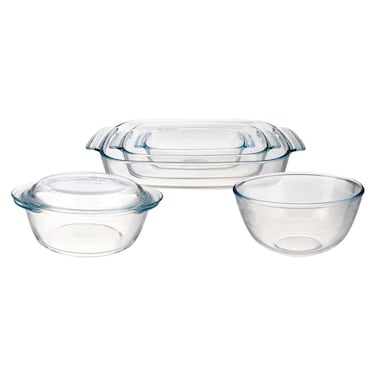Pyrex Glass Rectangular Oven Dish Set - 6 Pieces