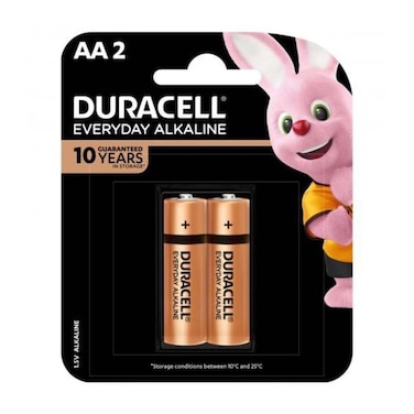 Duracell Everyday Alkaline AA Batteries - 2 Pieces