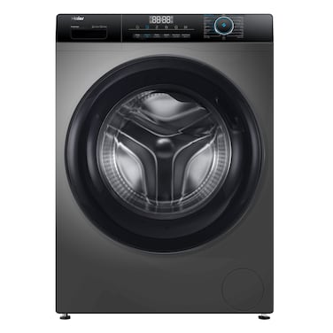 غسالة هاير 8 كجم تحميل أمامي ديجيتال - فضي داكن - HW80-B14929S8
