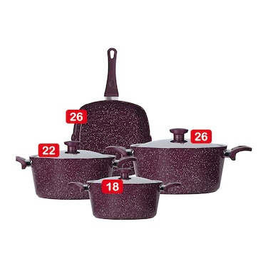 طقم حلل ألفا جرانيت - 7 قطع