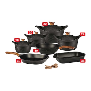 كازان طقم حلل جرانيت - 11 قطع