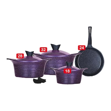 Violet Granite Cooking Set - 11 Pieces